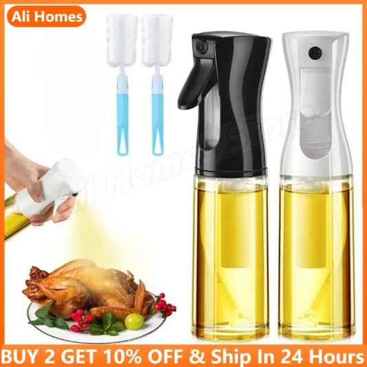 2PCS Oil Sprayer Bottle BBQ Baking Olive Oil Spray Roller Bottle kitchen Oil Dispenser Salad 200/300/500ML Oil Cooking Bottle