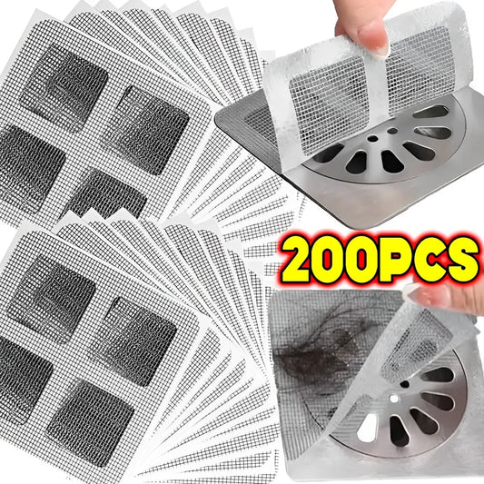 Disposable Shower Drain Hair Catcher Mesh Shower Drain Covers Floor Sink Strainer Filter Hair Stopper For Bathroom Kitchen