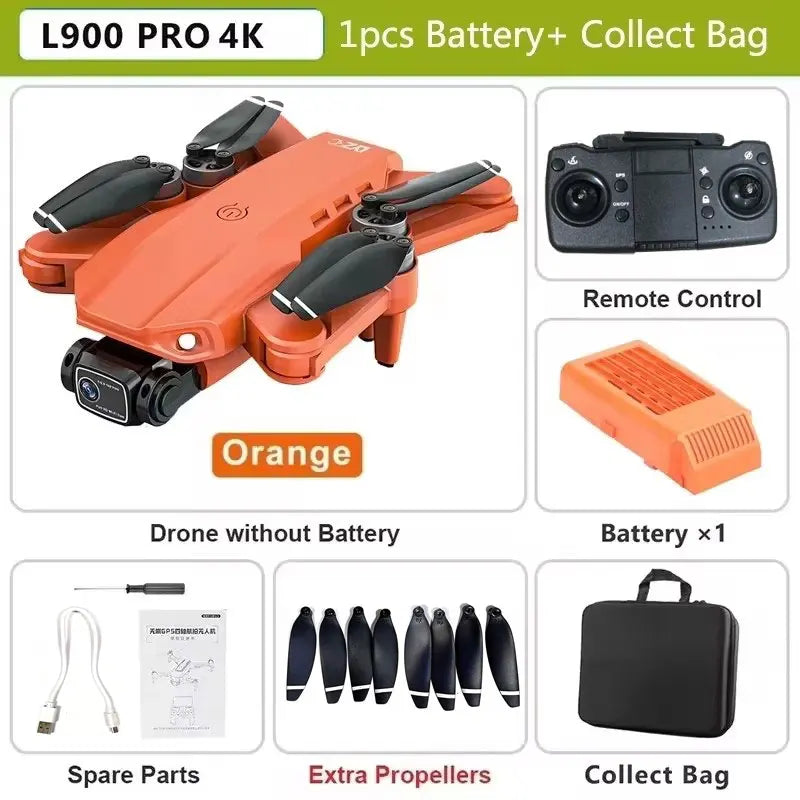 L900 Pro GPS Drone 4K Professional HD Dual Camera 5G Wifi Photography Brushless Foldable Quadcopter RC Distance 1.2KM Dron Toy